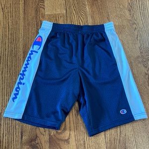 Champion large blue and white shorts
